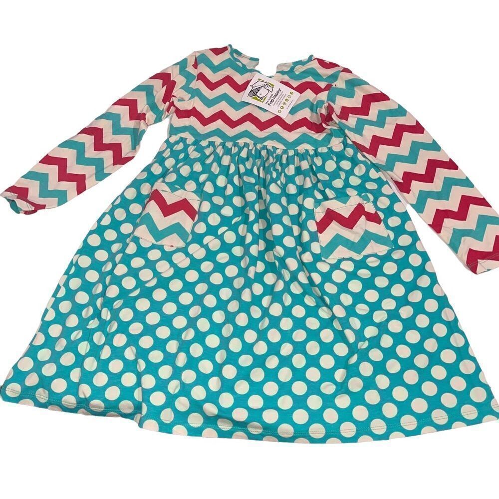 The Original Flap‎ Happy Chevron Polka Dot Dress - Size 6X - NWT